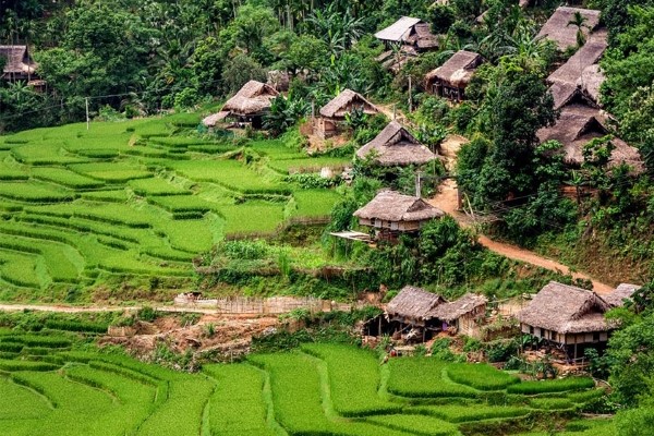 Village de Kho Muong à Pu Luong Vietnam